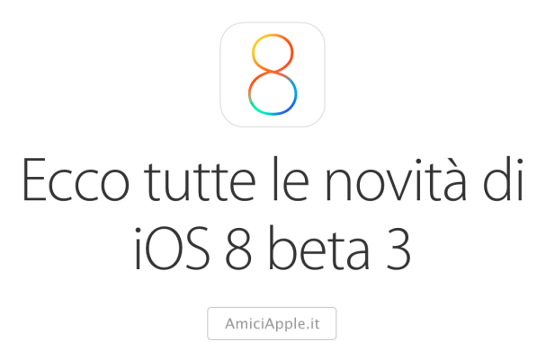Novità iOS 8 beta 3