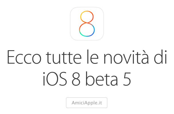 Novità iOS 8 beta 5