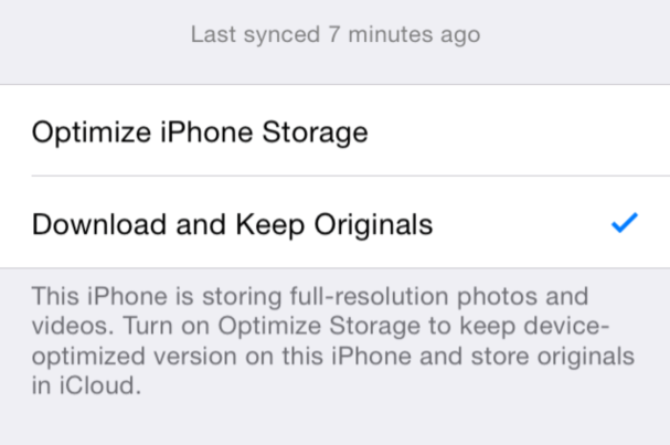 Nuove opzioni iCloud Photo Storage - Fonte: 9to5Mac