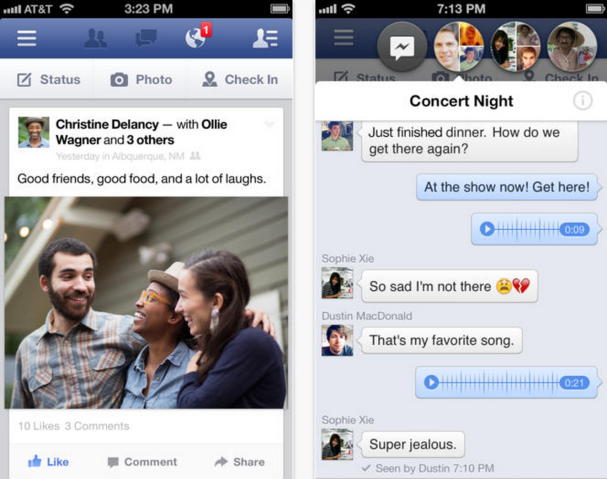 facebook si aggiorna 4.6
