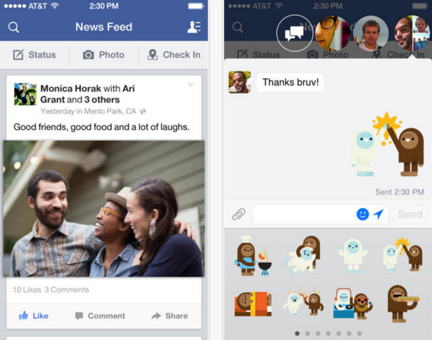 facebook ios 7