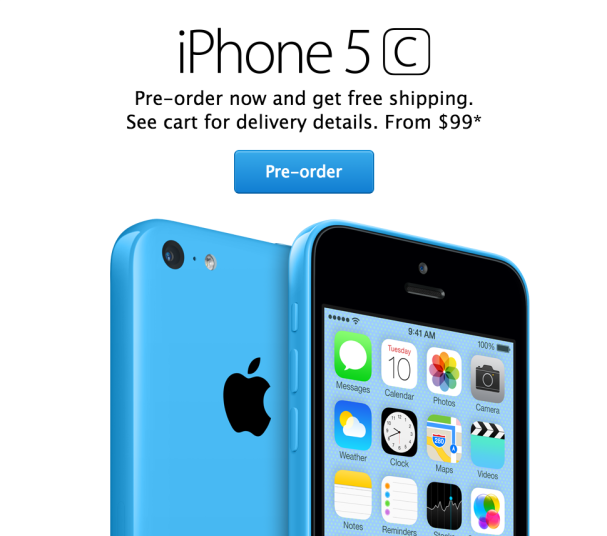 pre-order iphone 5C