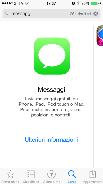 messaggi - app store