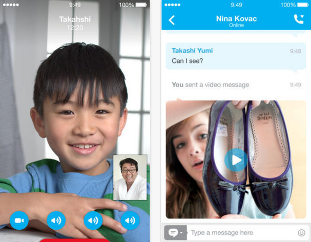 skype ios 7