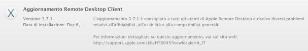Apple rilascia Remote Desktop 3.7.1