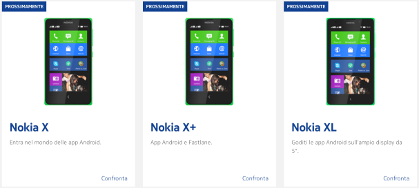 Nokia x, x+, xl