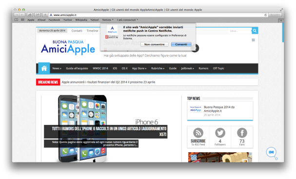 AmiciApple - Notifiche Mavericks