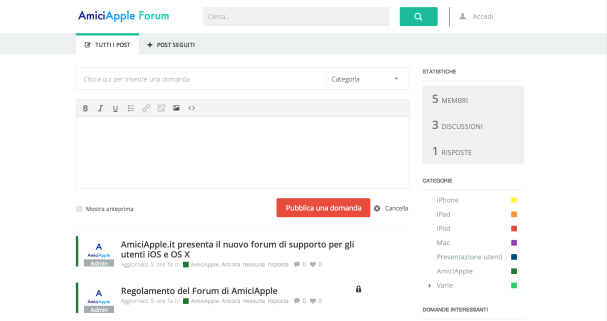 AmiciApple Forum Home