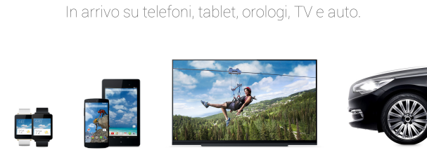 Android su telefoni, tablet, orologi, tv, e auto