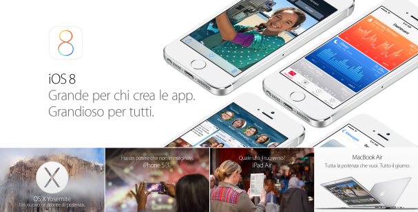 iOS 8  e OS X ita