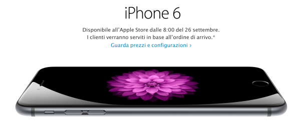 iPhone 6 26 settembre