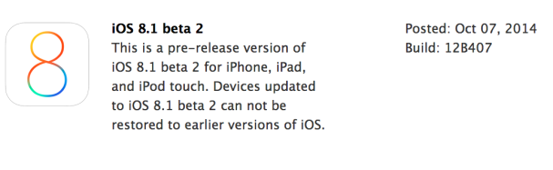 iOS 8.1 beta 2