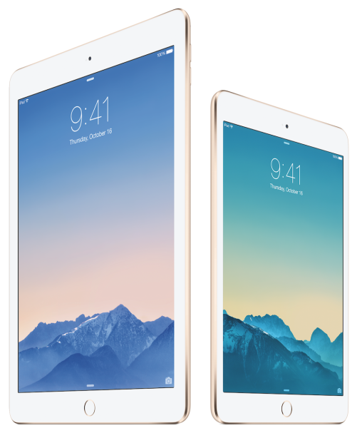 iPad Air 2 e iPad mini 3