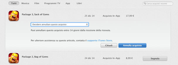 Rimborso App Store