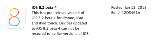 iOS 8.2 beta 4