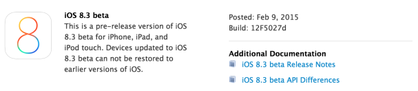 iOS 8.3 beta 1