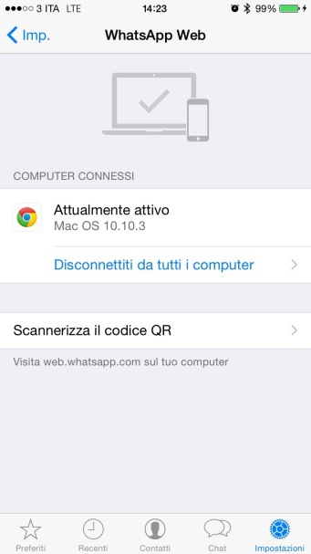 WhatsApp Web - iPhone