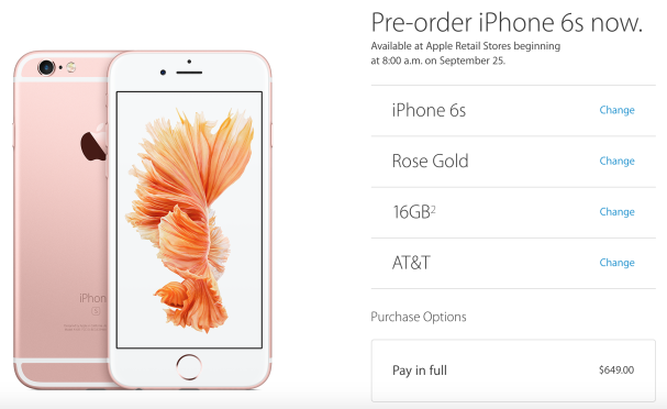iPhone 6S pre-order