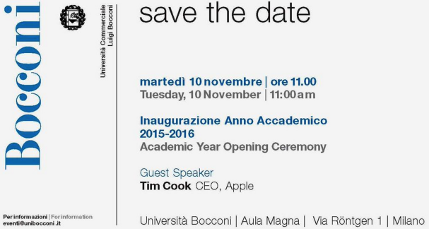 Unibocconi tim cook