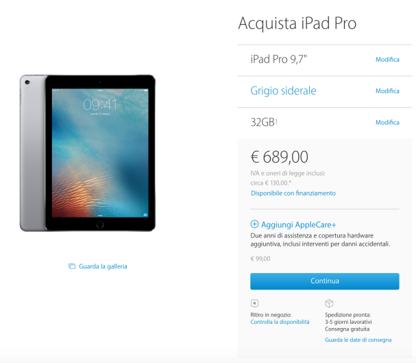 Acquisto iPad Pro