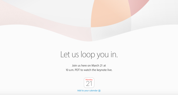 Evento Apple Marzo 2016 streaming