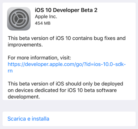 iOS 10 beta 2